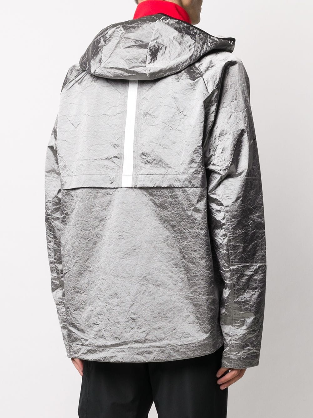 metallic hooded jacket - 4