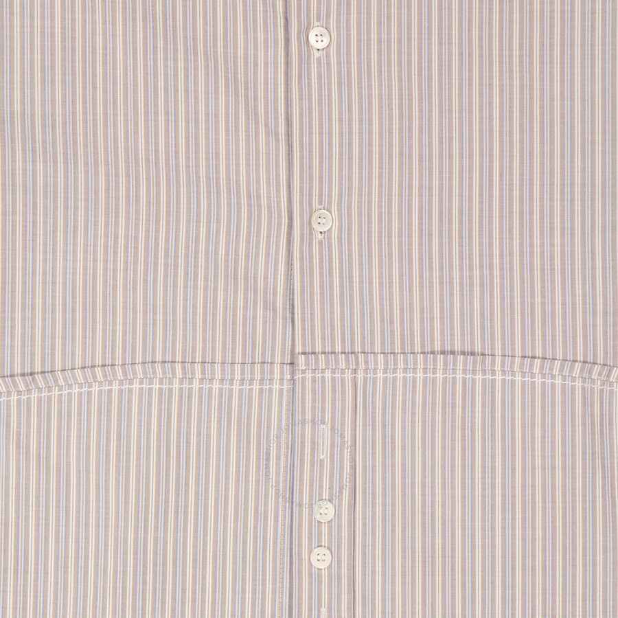 MM6 Maison Margiela Ladies Striped Cotton Cropped Shirt - 7