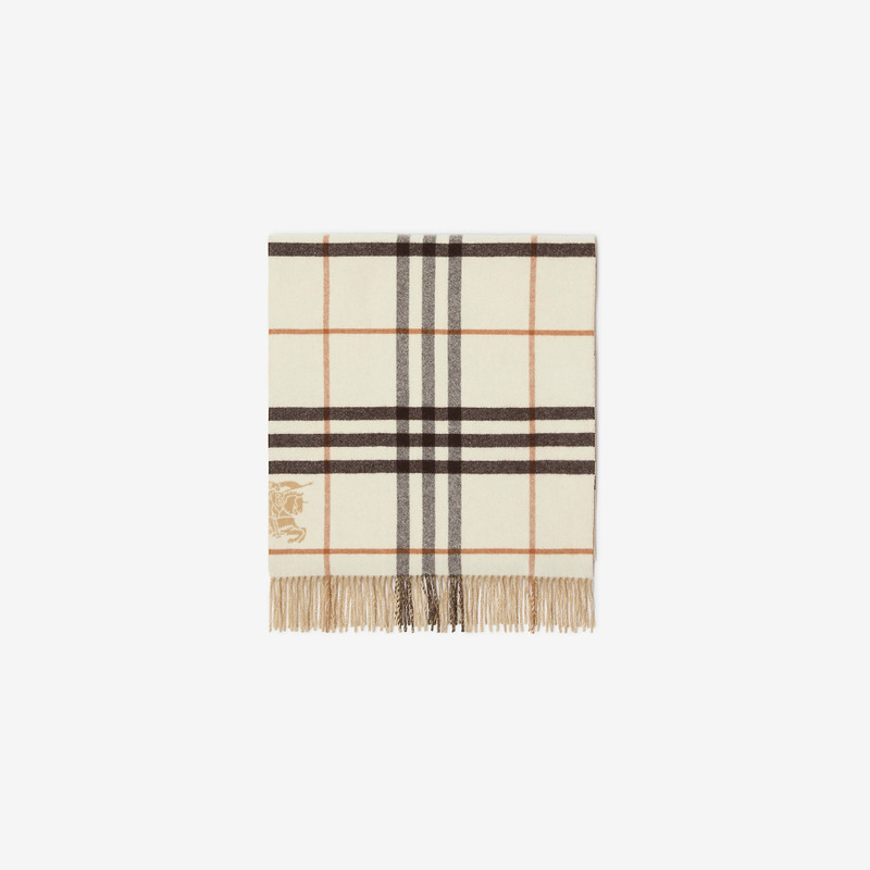 Wide Reversible Check Cashmere Scarf 5