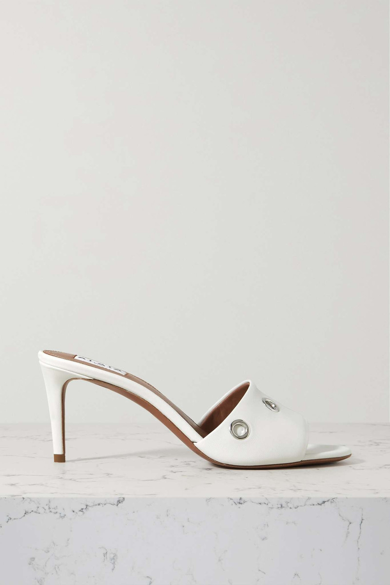 75 embellished leather mules - 1