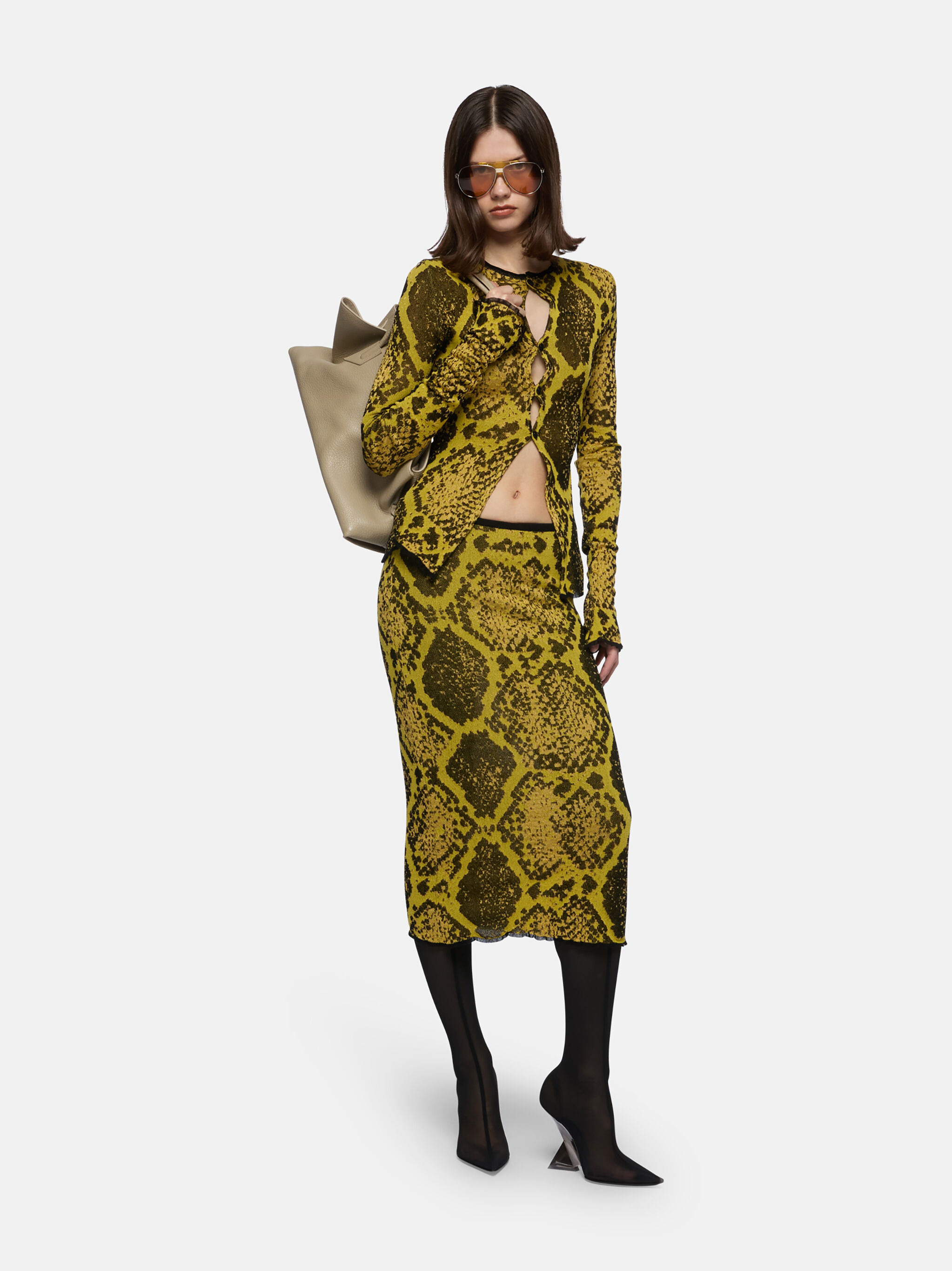 YELLOW AND BLACK CARDIGAN - 2