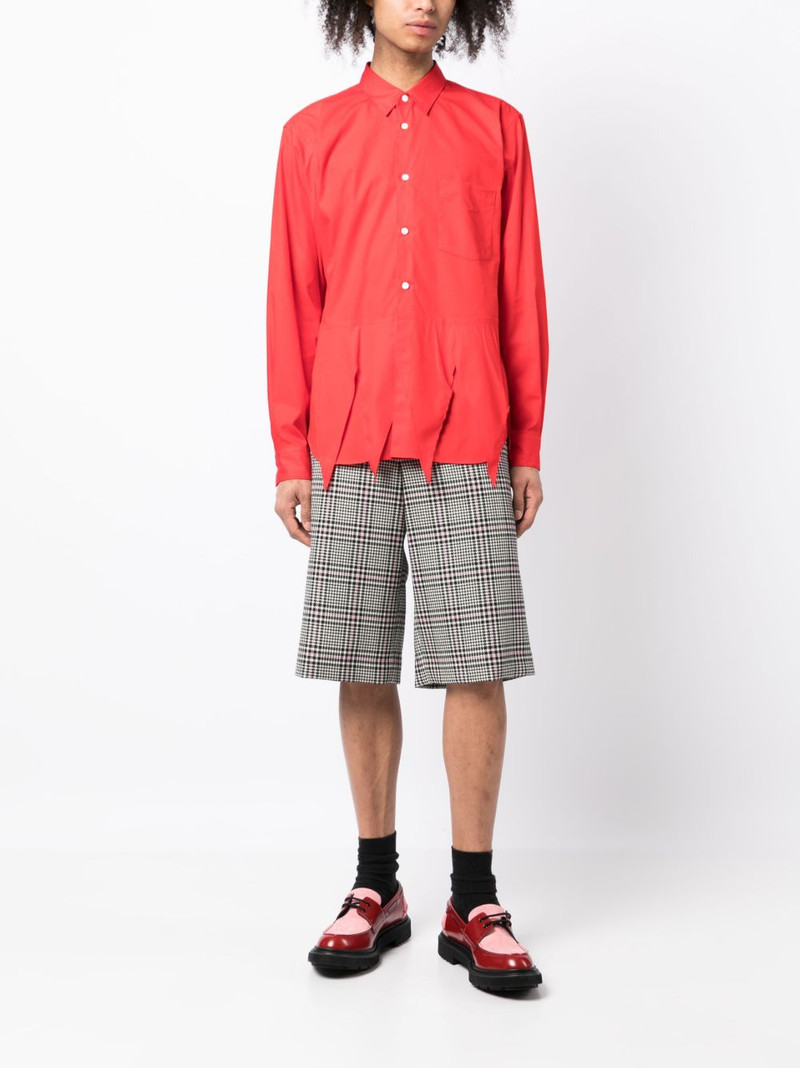 Comme des Garçons Homme Plus scallop-hem long-sleeve shirt outlook