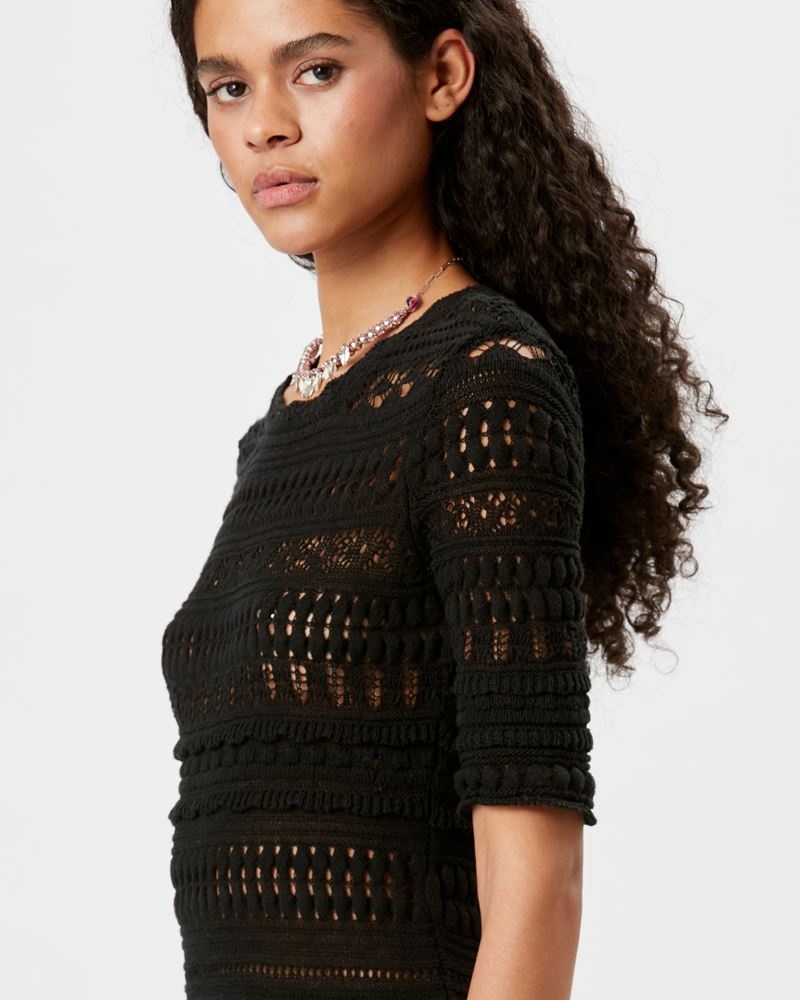 FAUVE CROCHET DRESS - 3