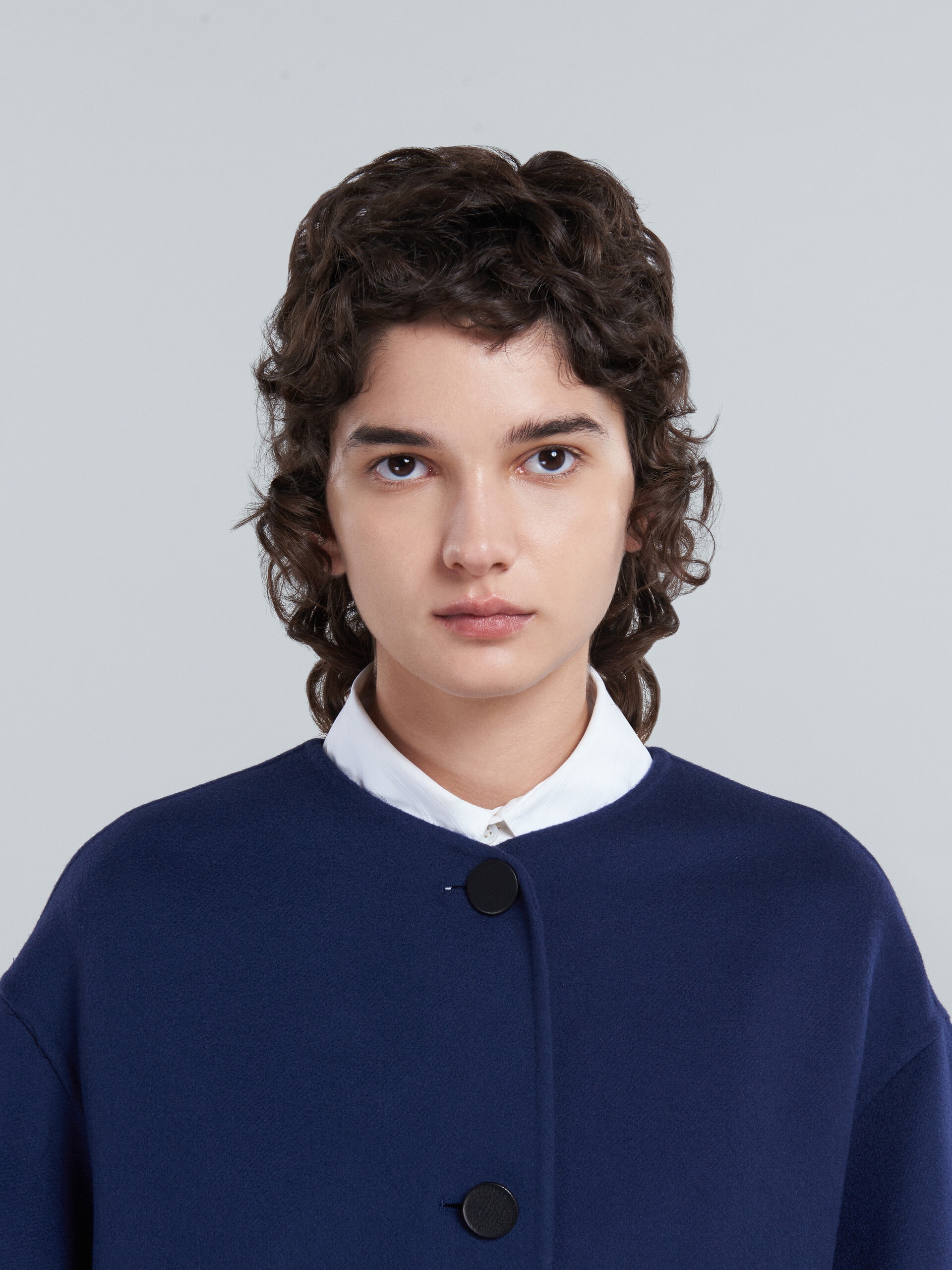 BLUE WOOL PEACOAT - 4