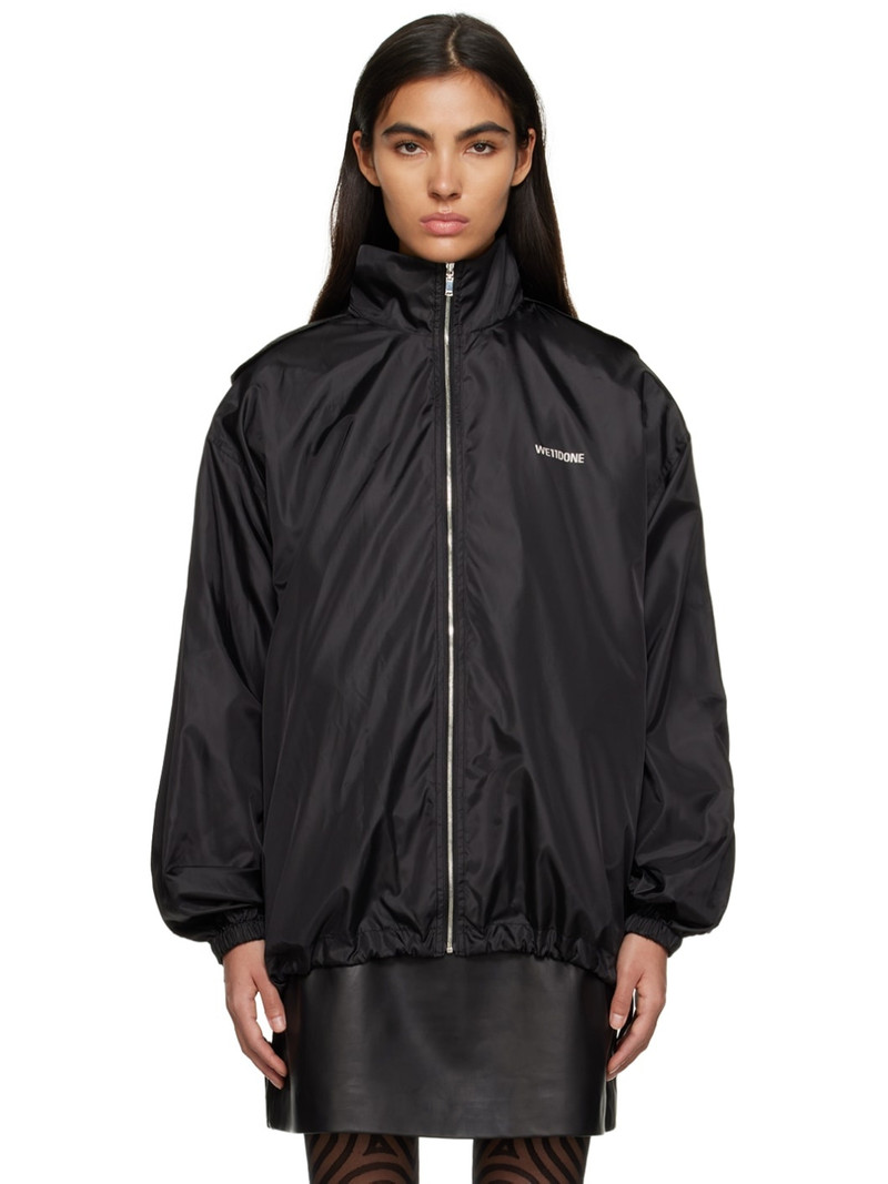 Black Windbreaker Jacket - 1