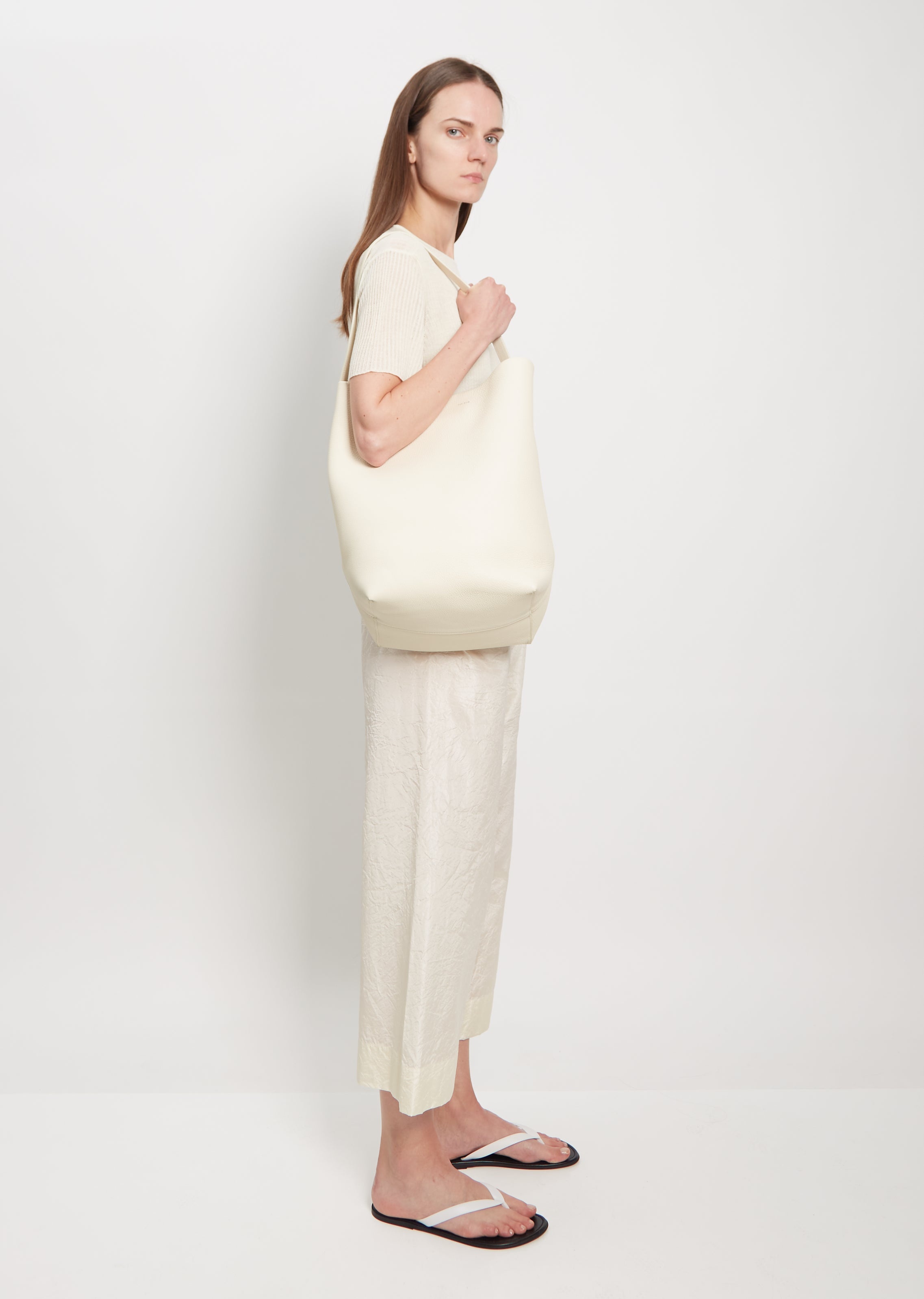 Large N/S Park Tote — Ivory - 5