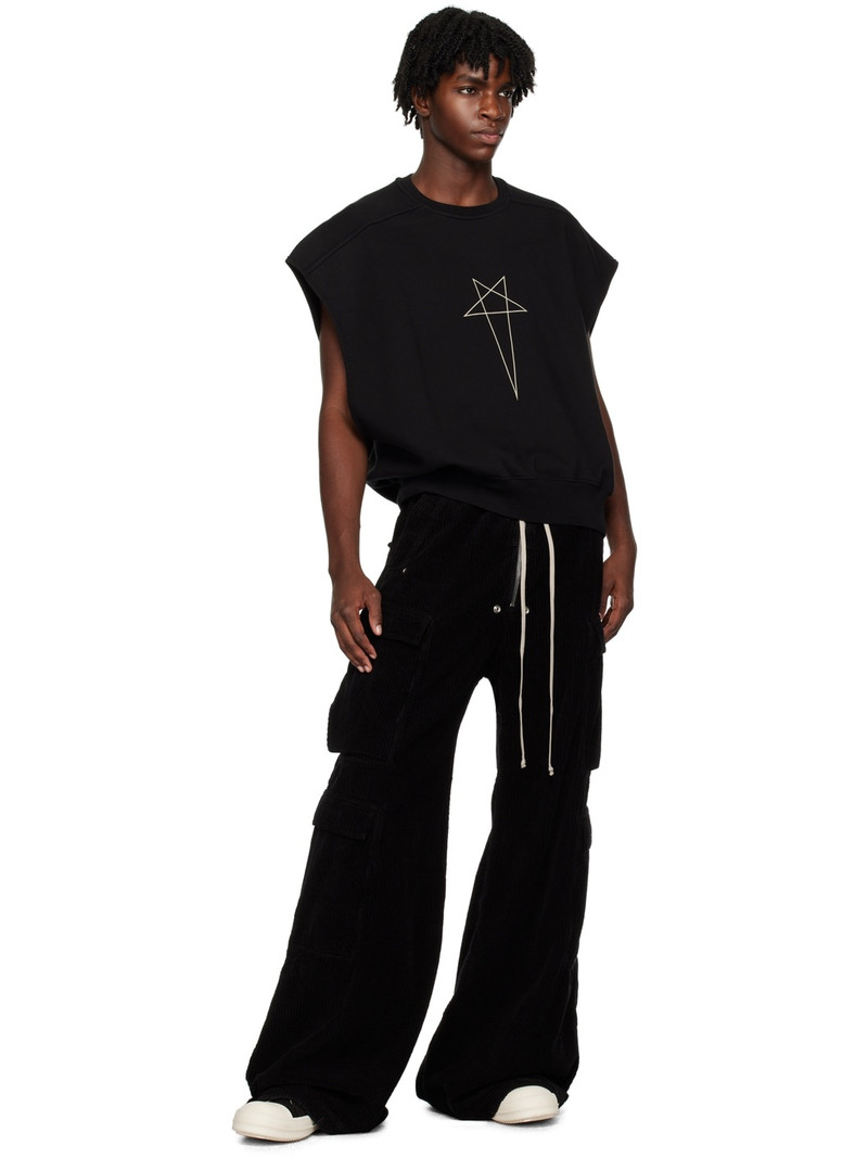 Rick Owens DRKSHDW Black Double Jumbo Belas Cargo Pants outlook