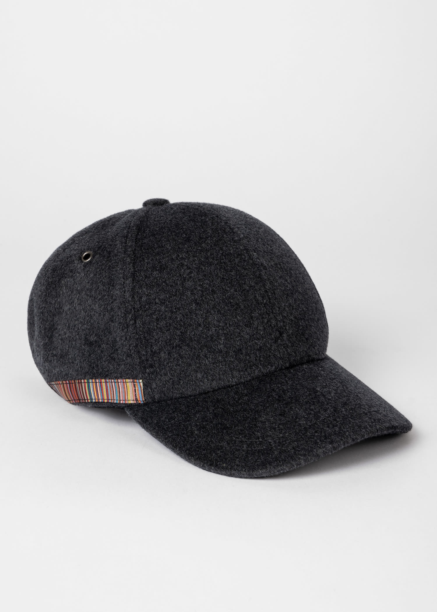 'Signature Stripe' Cashmere-Blend Cap - 2