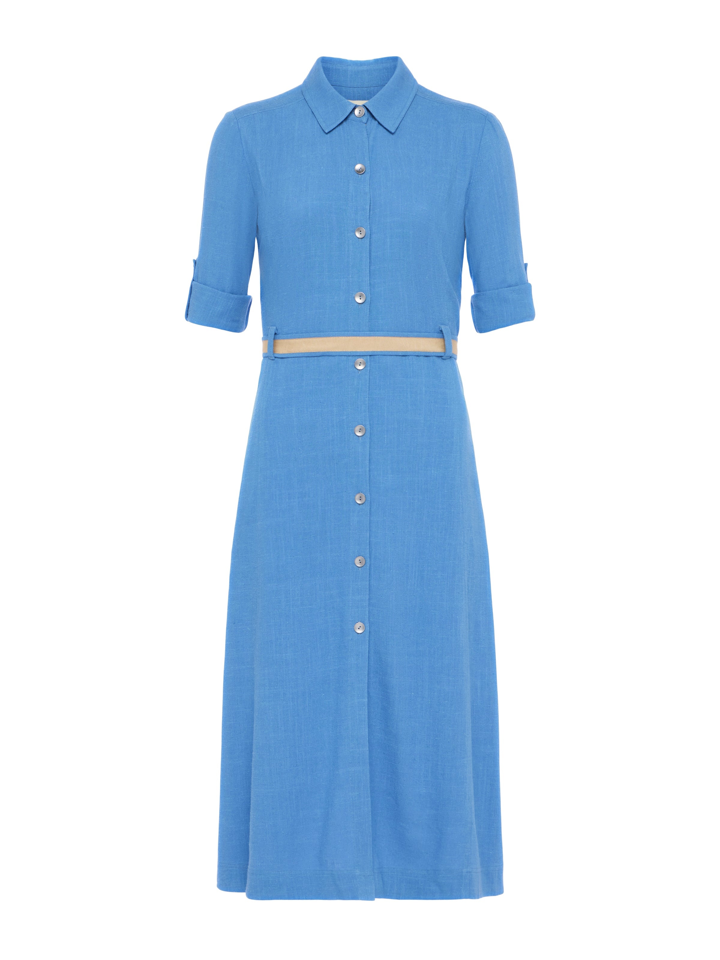 Malika Linen-Blend Shirt Dress - 1