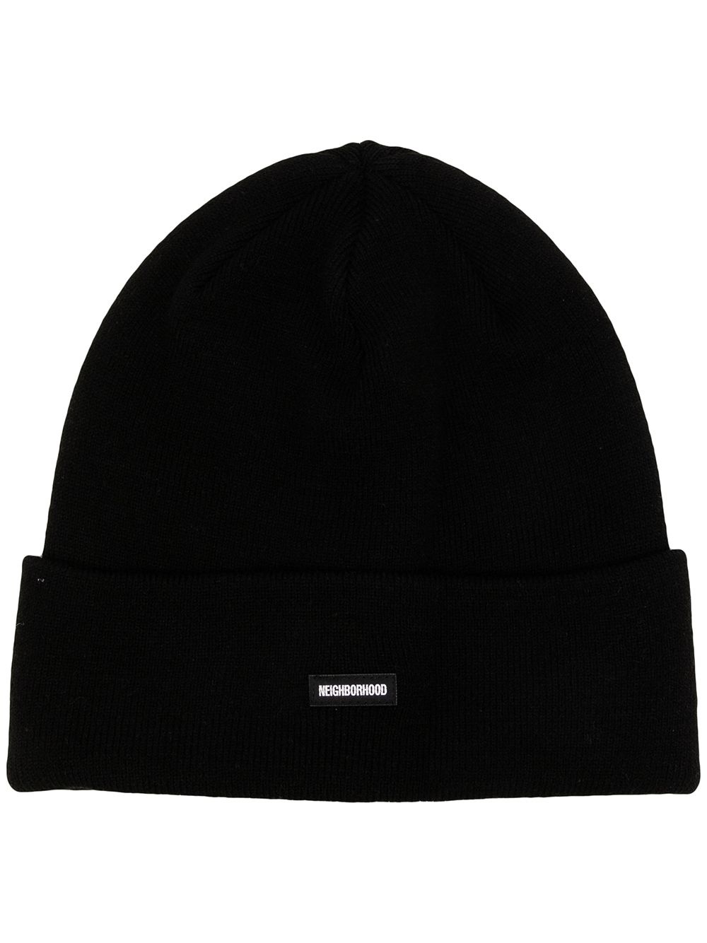 logo-patch beanie hat - 1