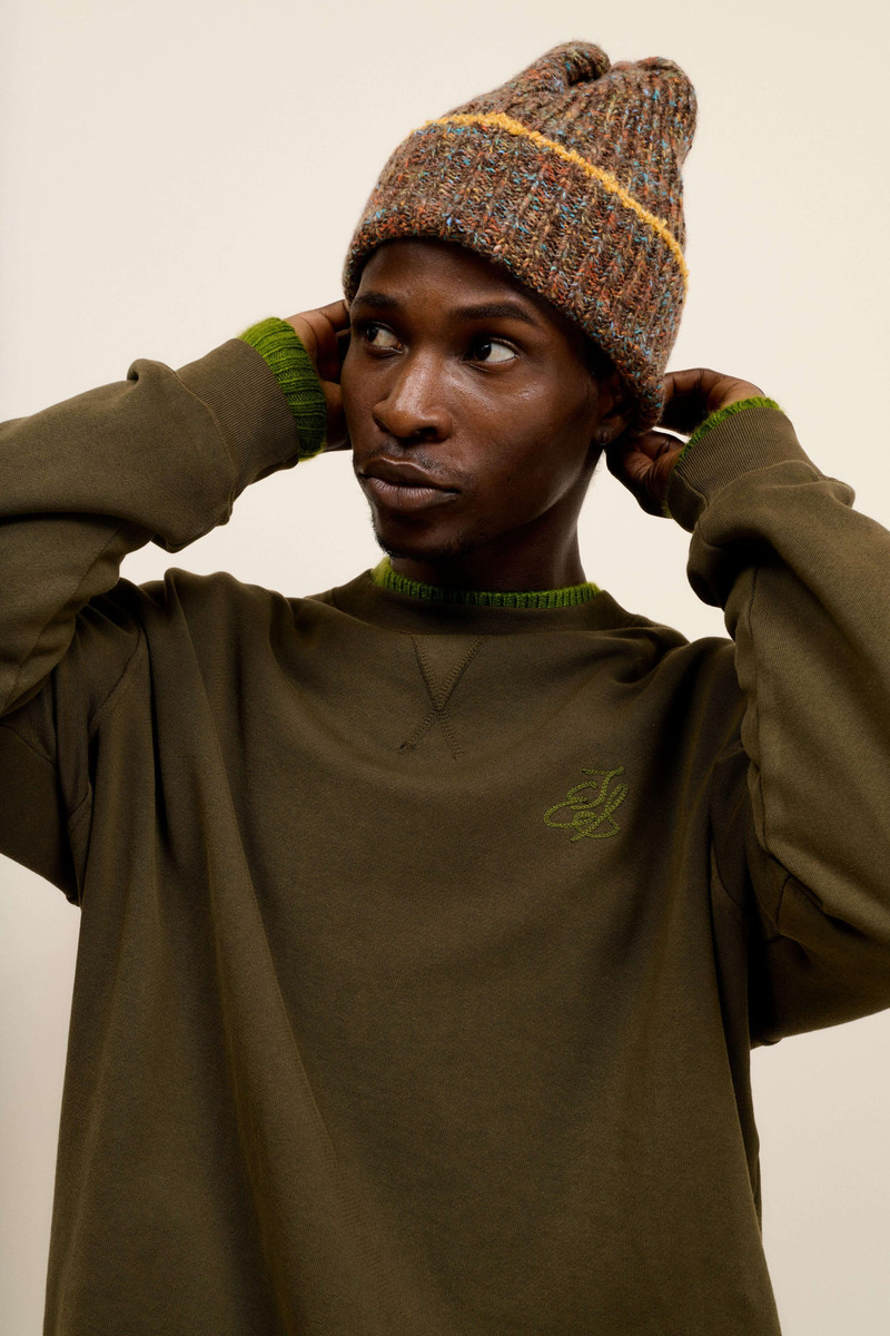 The Elder Statesman CONFETTI WATCHMAN CAP outlook