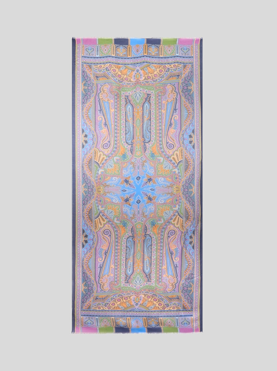 PATTERNED CASHMERE-BLEND SCARF - 2