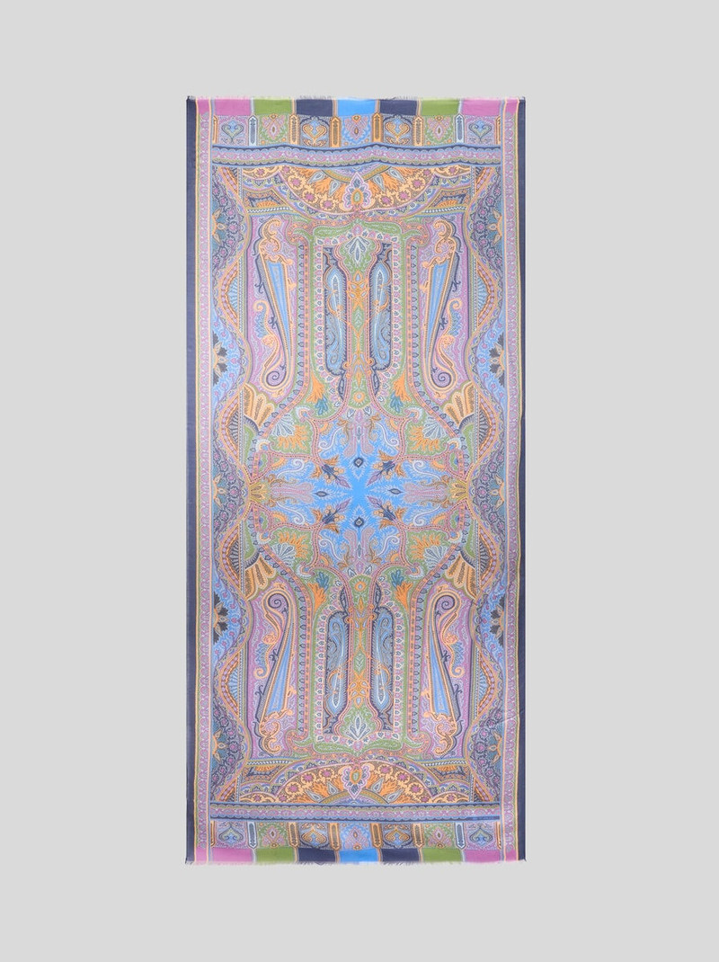 Etro PATTERNED CASHMERE-BLEND SCARF outlook