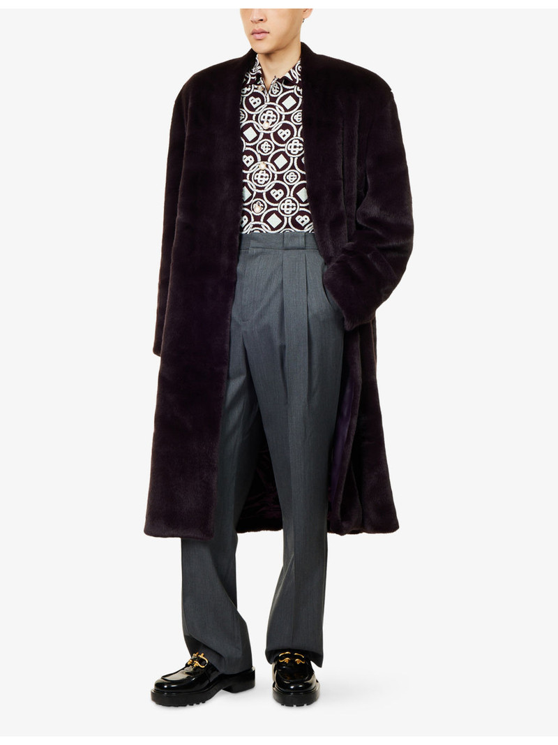 CASABLANCA Pleated Straight-Leg Wool Trousers outlook