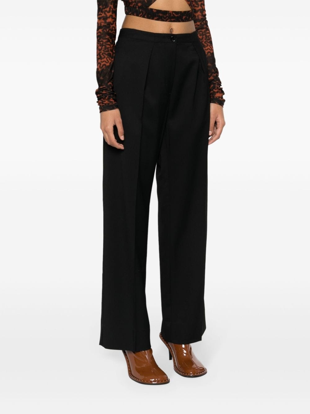 wide-leg tailored trousers - 3