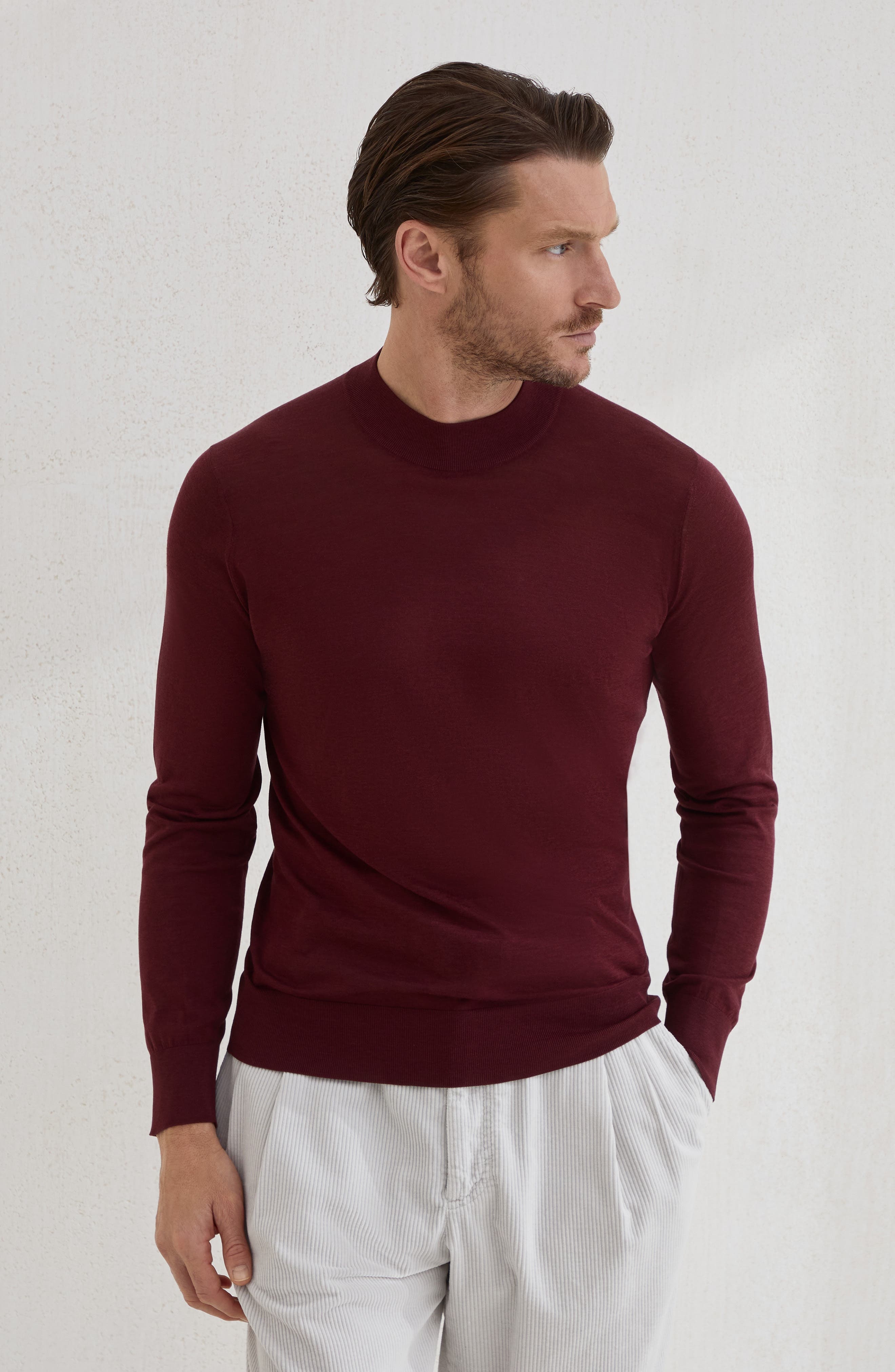 Brunello Cucinelli Lightweight sweater in Amaranth at Nordstrom - 2