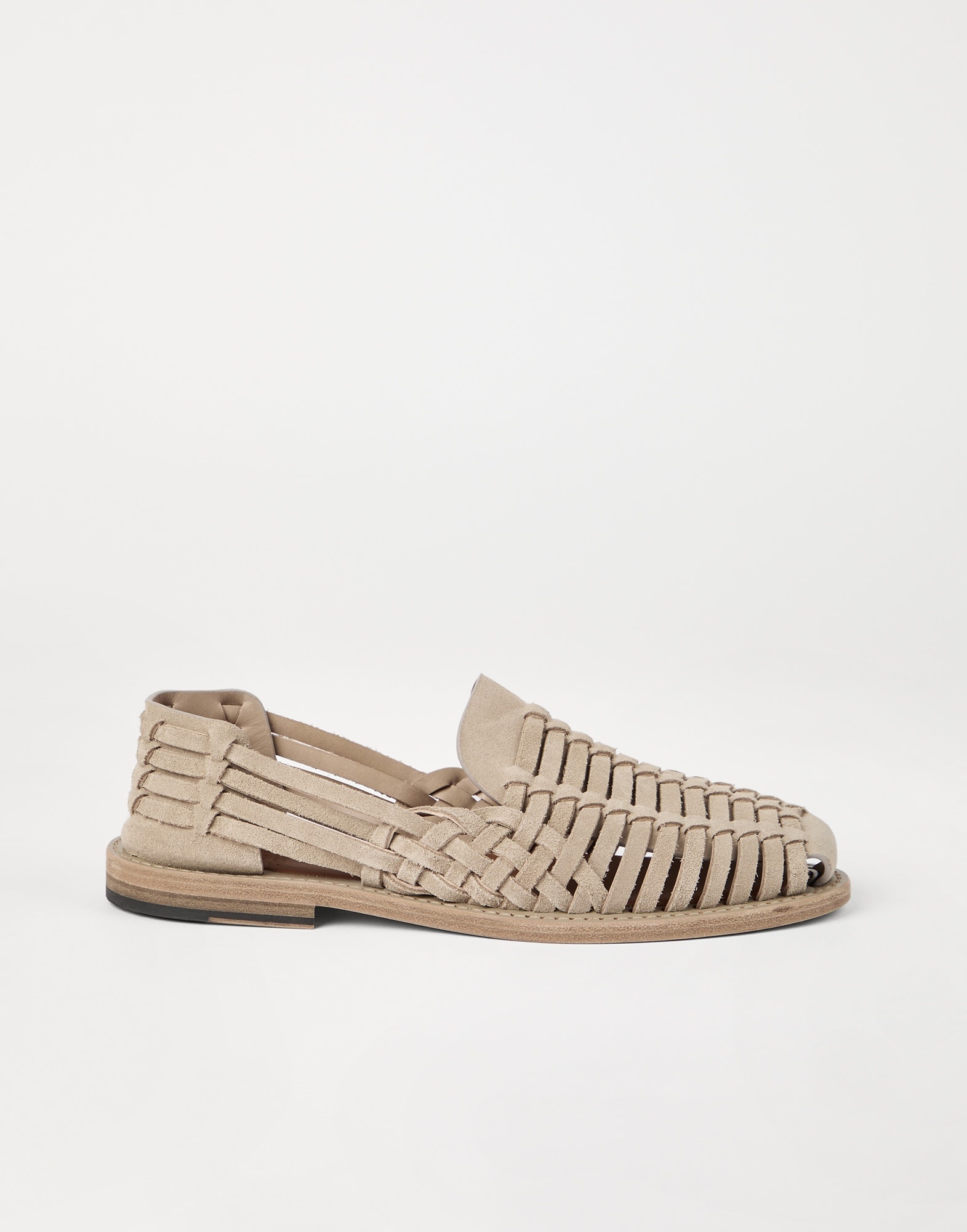 Suede woven sandals - 5