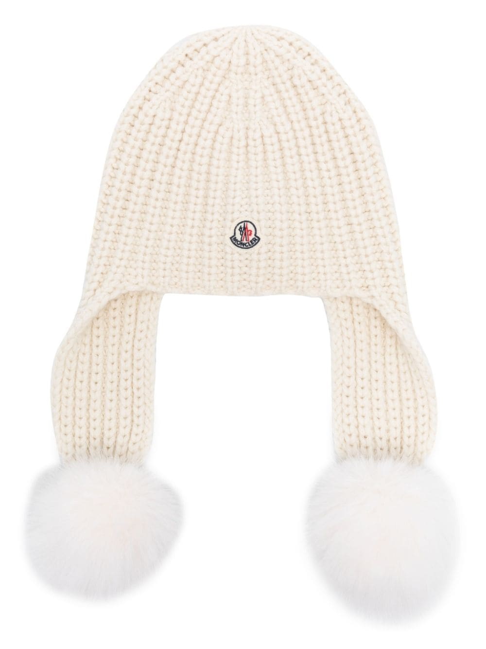 logo-patch pompom-detail beanie - 1