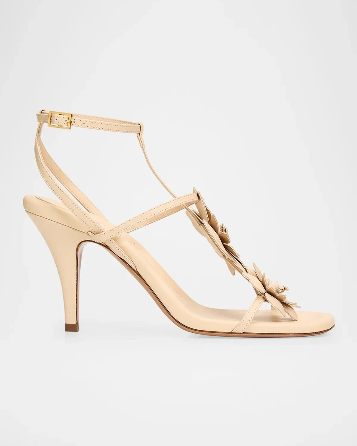 85mm Belara Leather T-Strap Sandals - 1