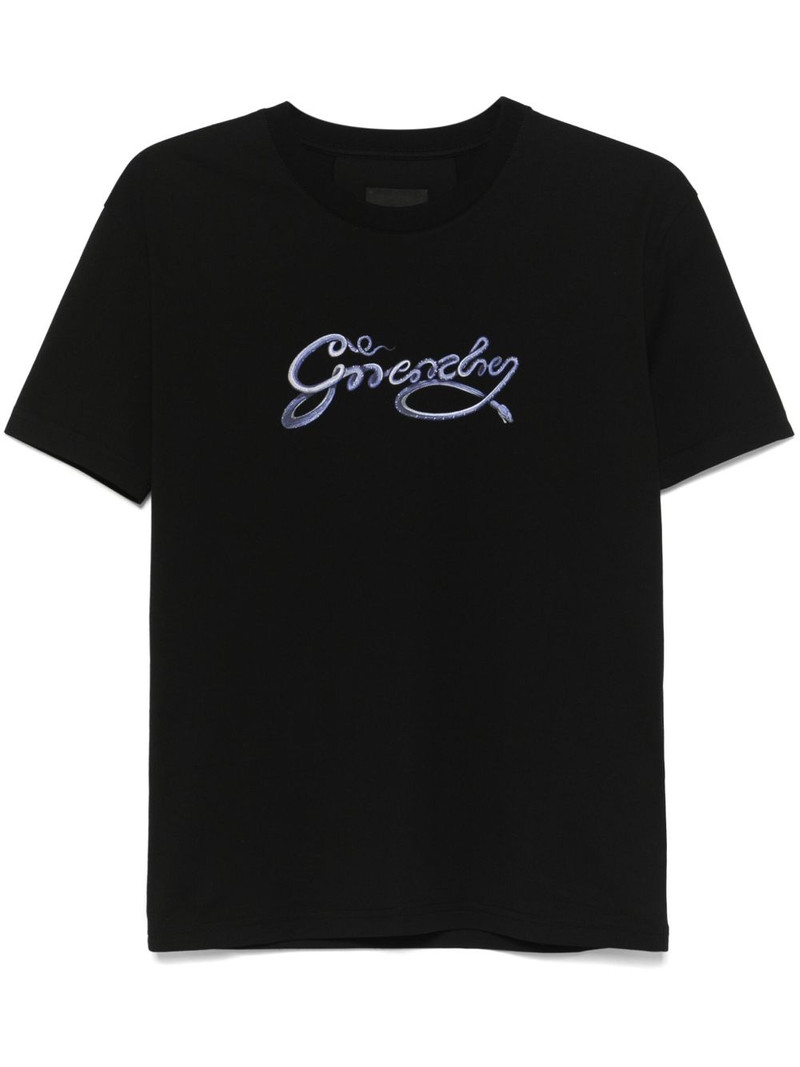 snake-print T-shirt 1