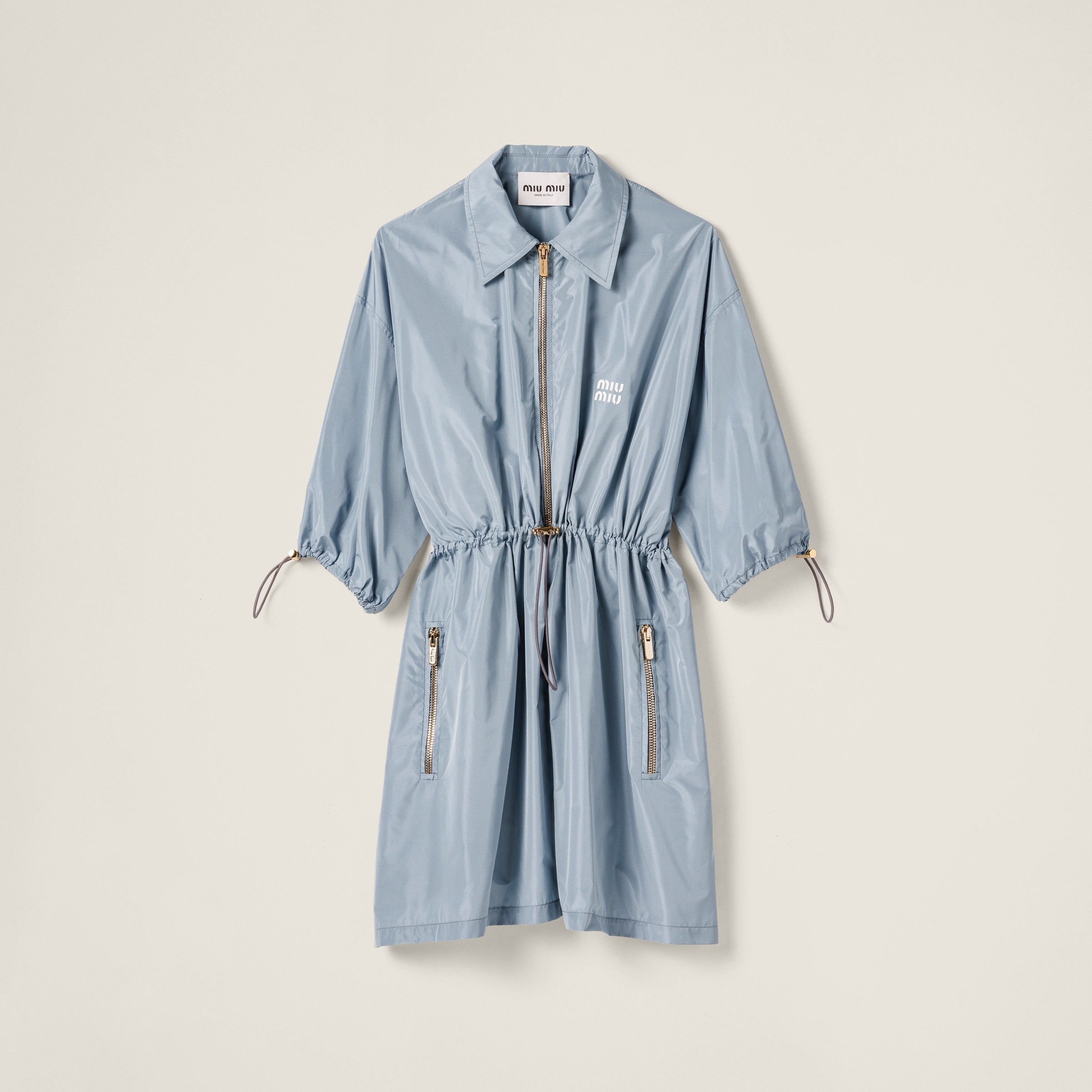 Technical silk mini-dress - 1