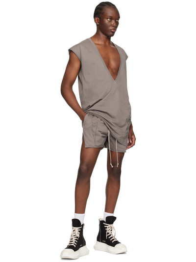 Rick Owens Gray Champion Edition Dolphin Shorts outlook