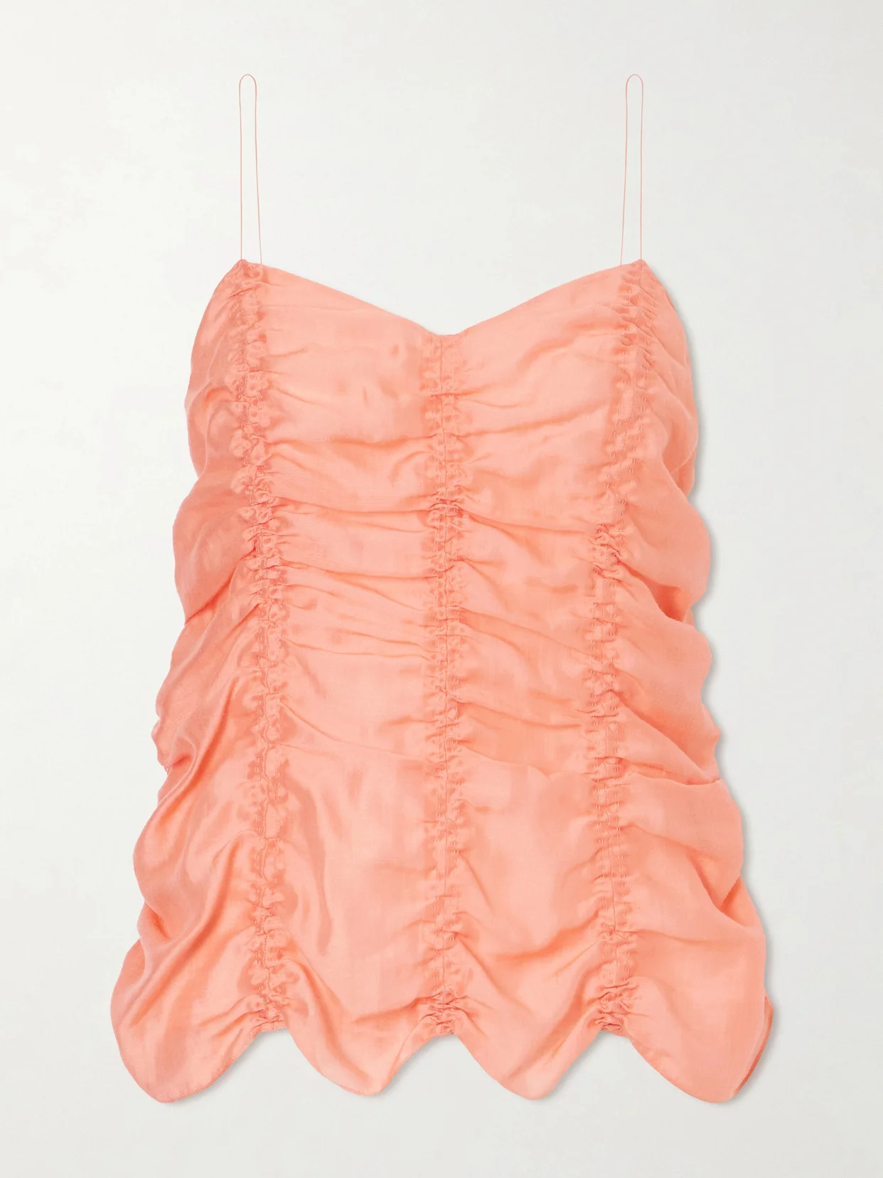 Inara Draped Silk-blend Top - 1