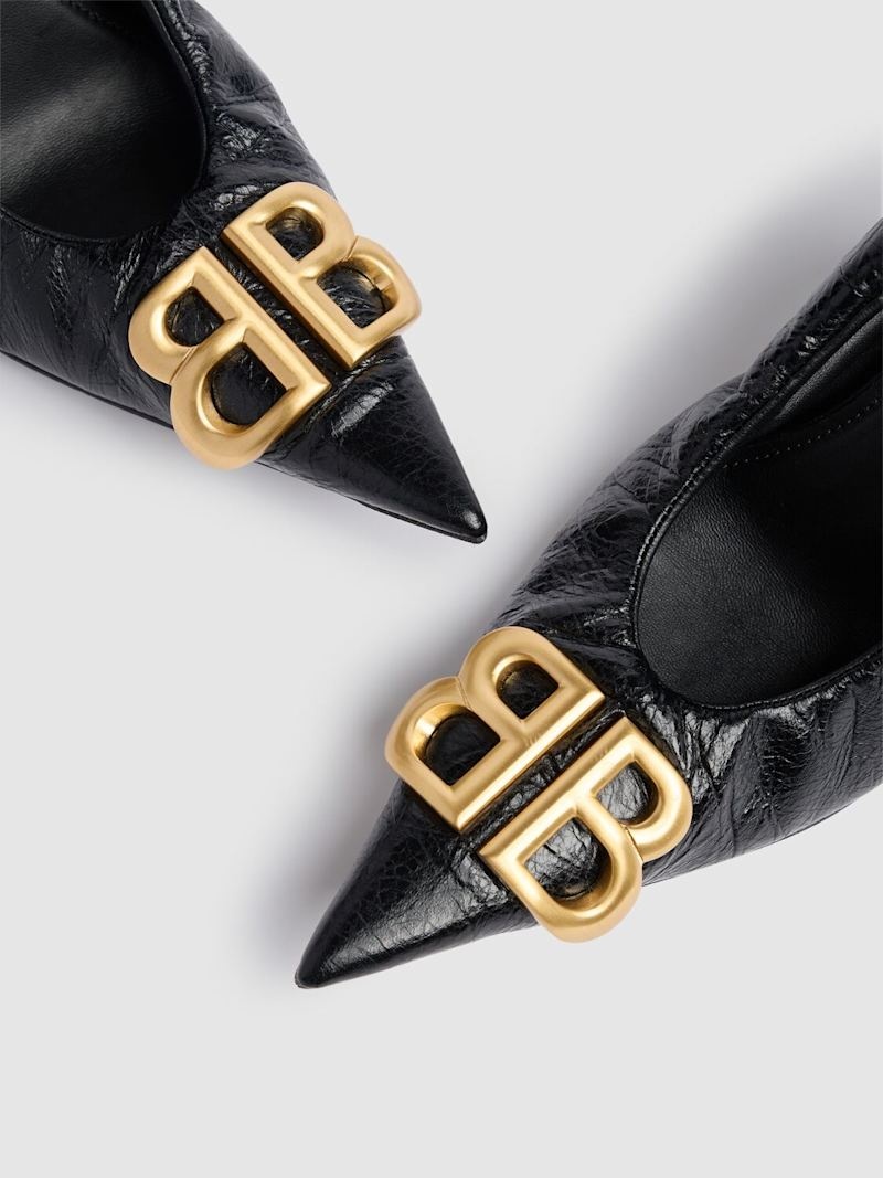 【BALENCIAGA】90mm Monaco leather pumps Balenciaga Monaco 90mm Pumps | Black | FARFETCH