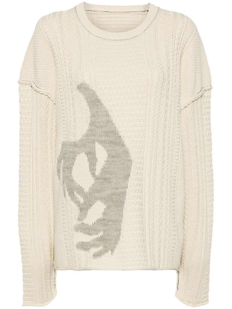 chunky-knit wool jumper 1