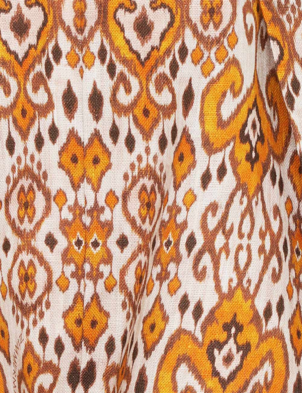 Wylie Fitted Short Orange Ikat - 8