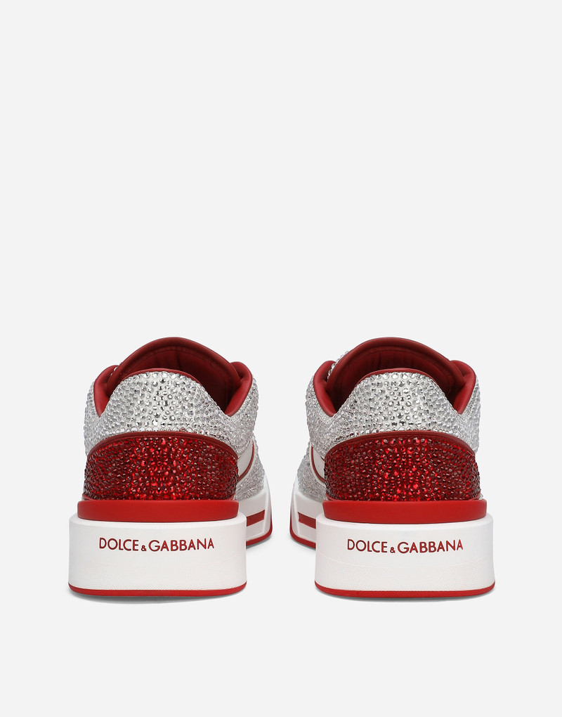 Dolce & Gabbana Calfskin New Roma sneakers with fusible rhinestones outlook