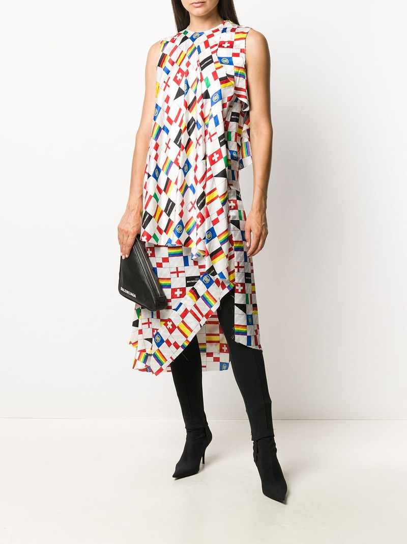 BALENCIAGA printed silk dress outlook