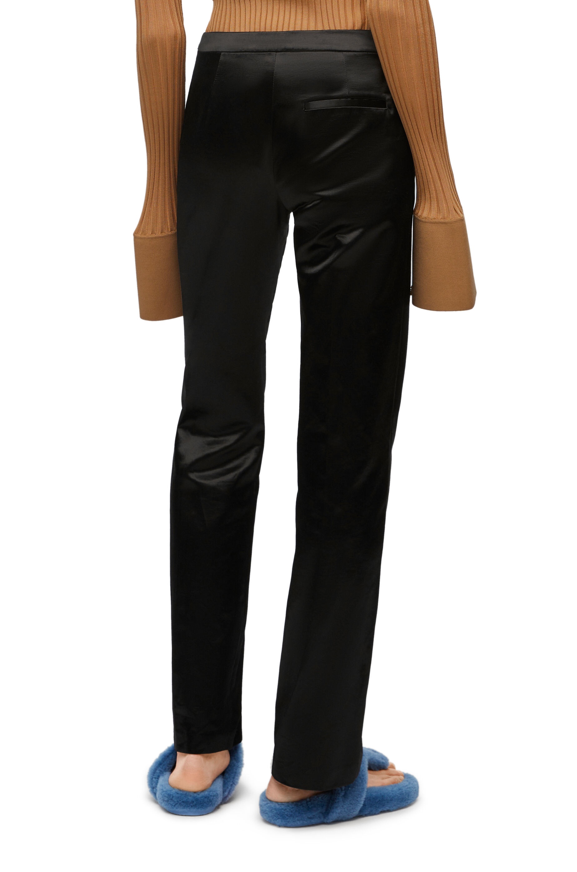 Tailored trousers in cotton satin - 4