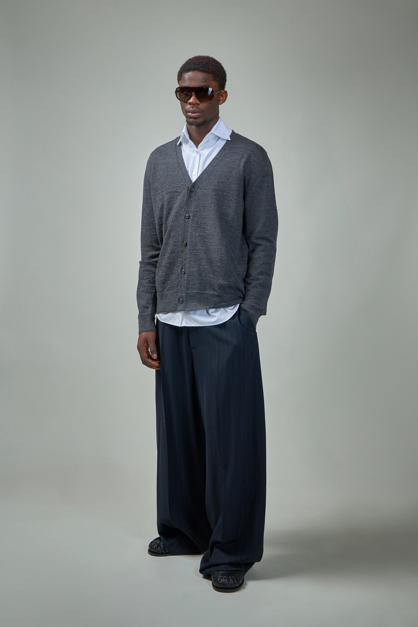Elbow-Patch Knitted Cardigan - 2