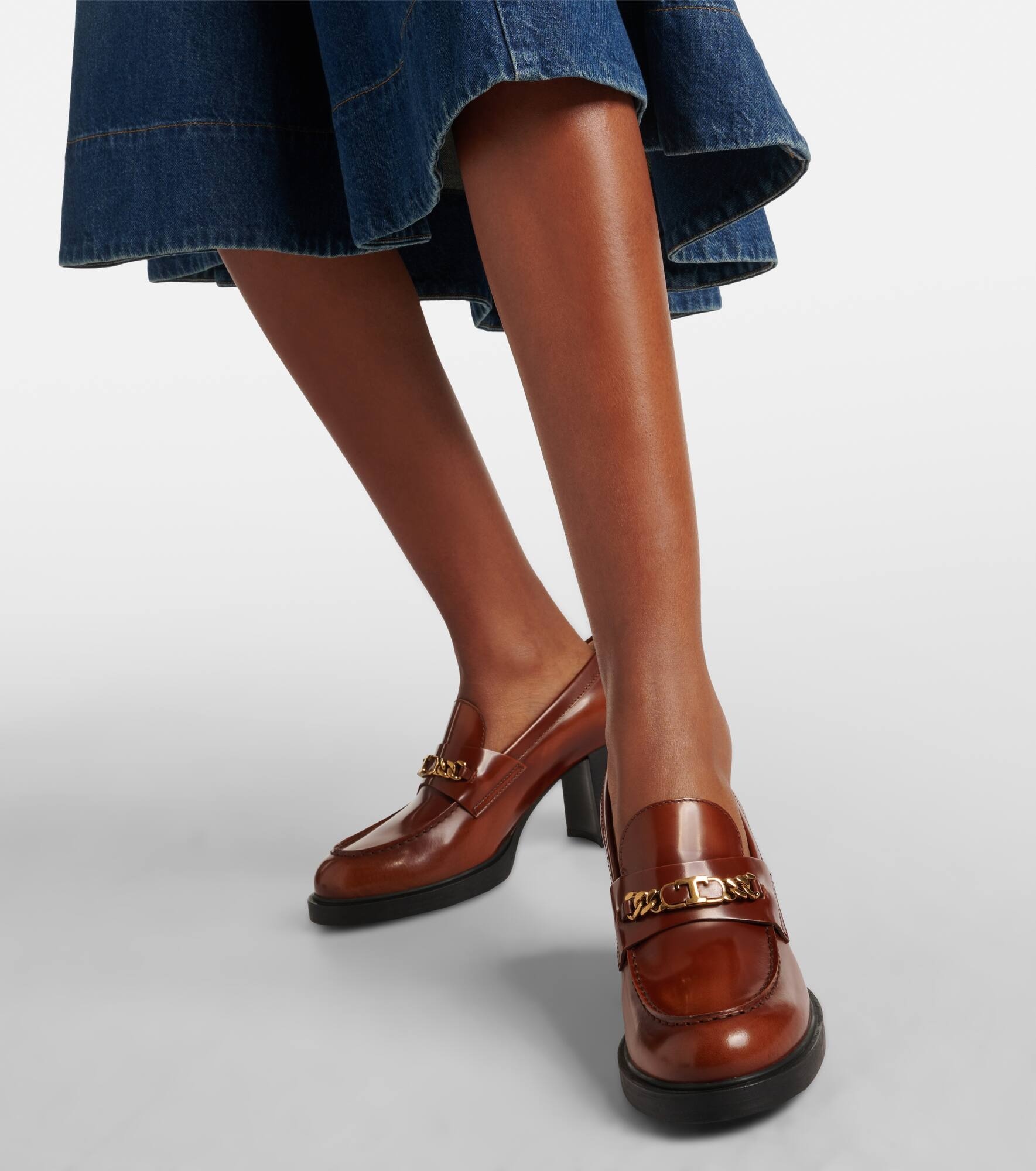 Patent leather loafer pumps - 7