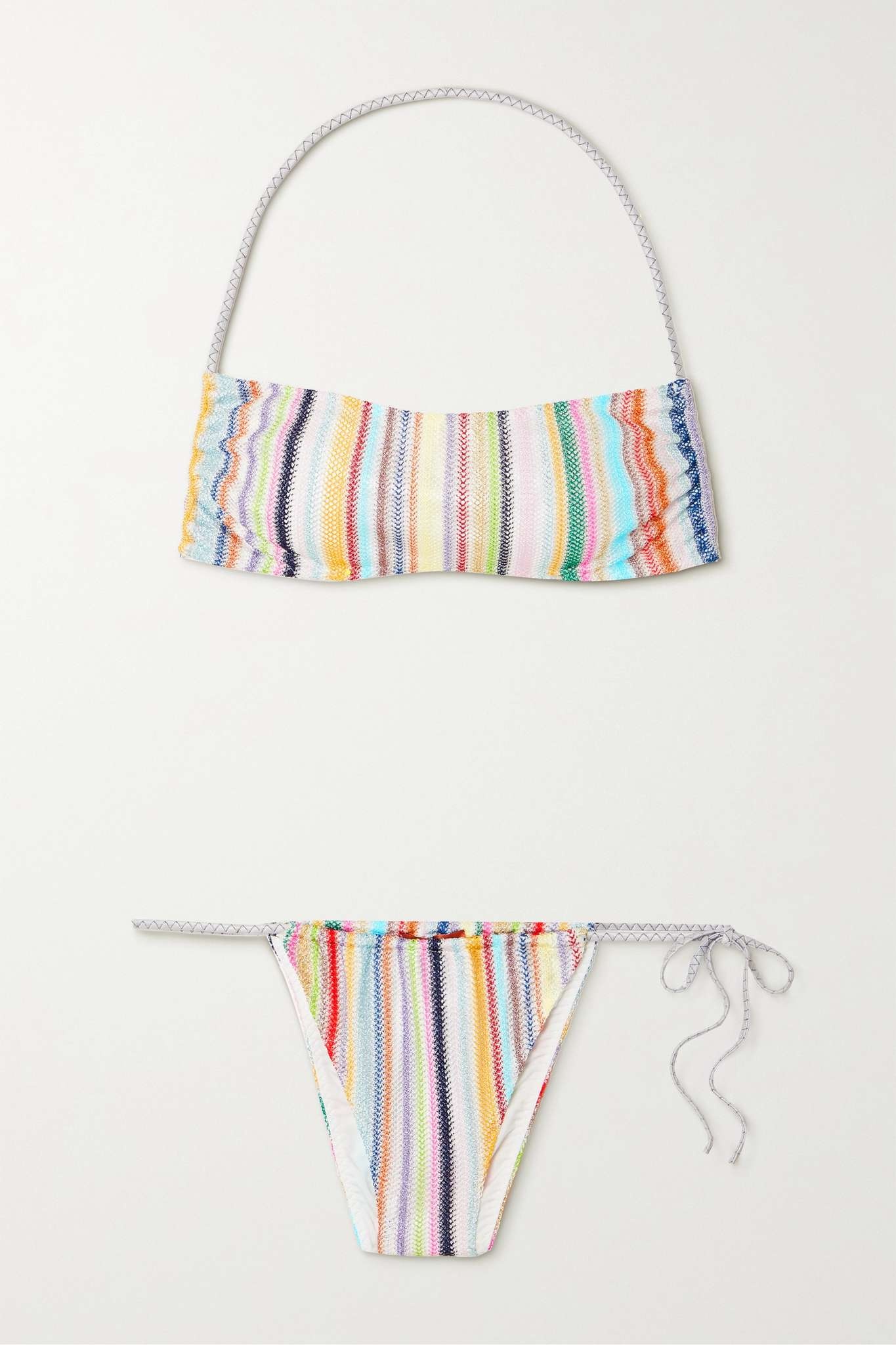 Mare striped crochet-knit halterneck bikini - 1