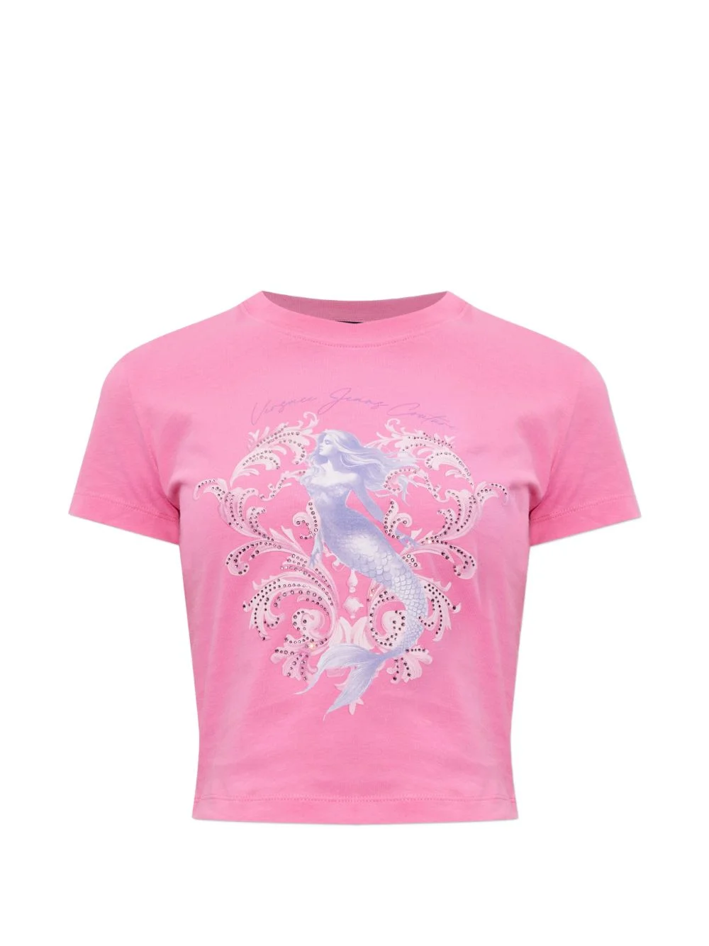 mermaid-graphic cotton T-shirt - 1