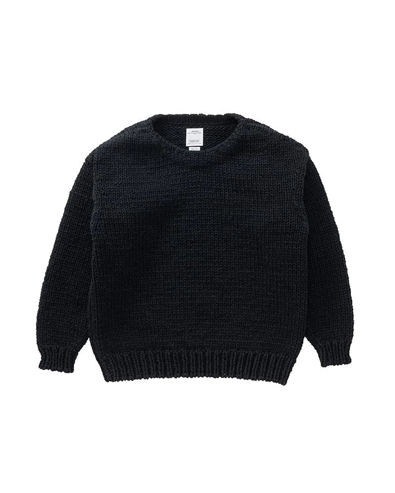 AMPLUS BOATNECK HAND KNIT BLACK - 1