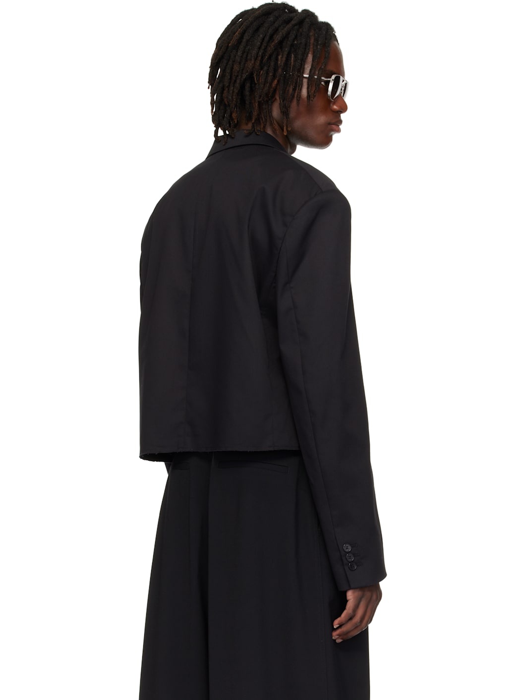 Black Slashed Blazer - 3