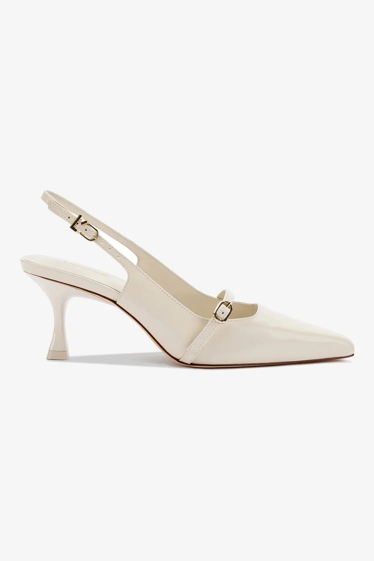 Ines Pump In Ivory Leather - 1