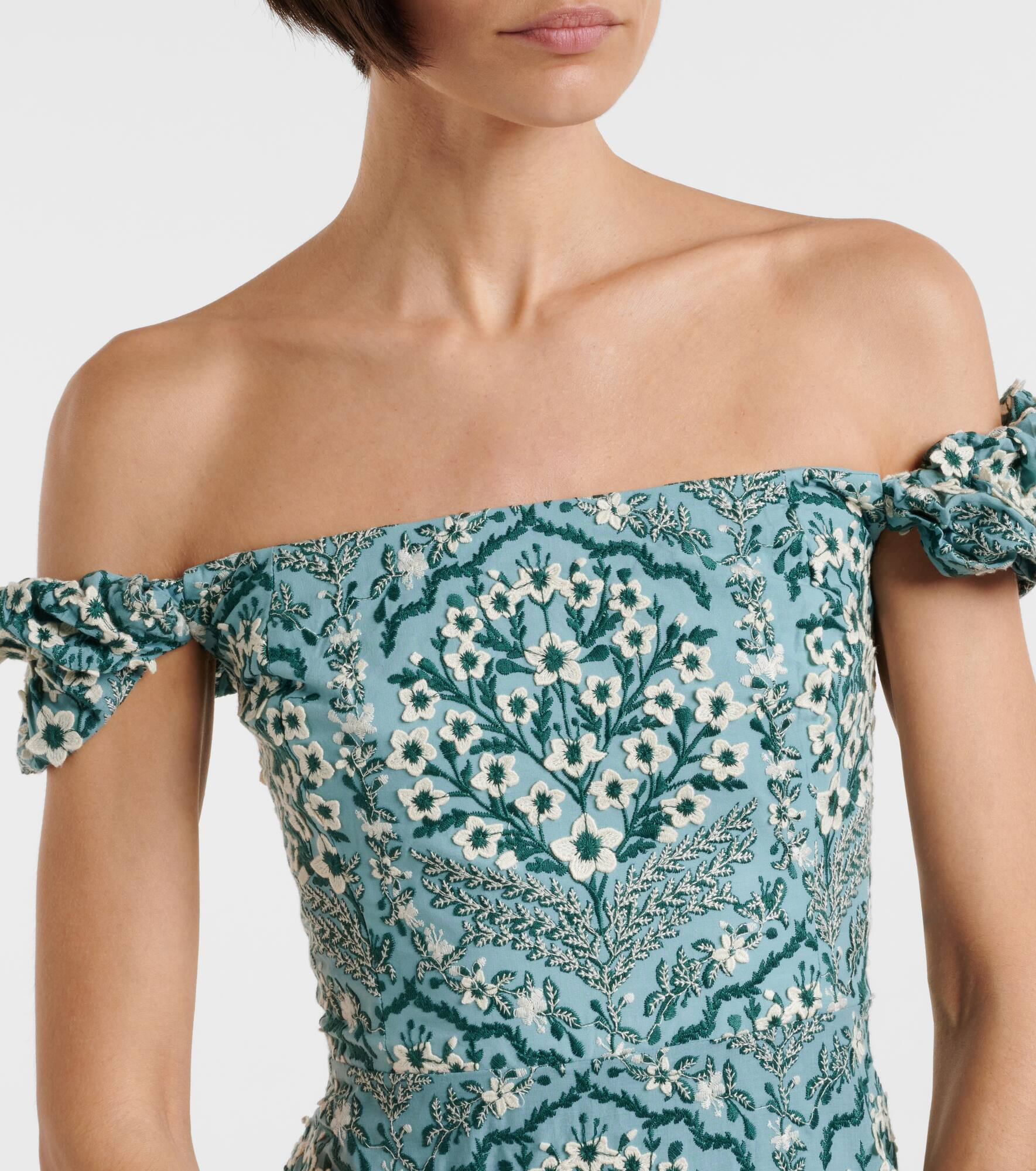 Siembra embroidered cotton midi dress - 4