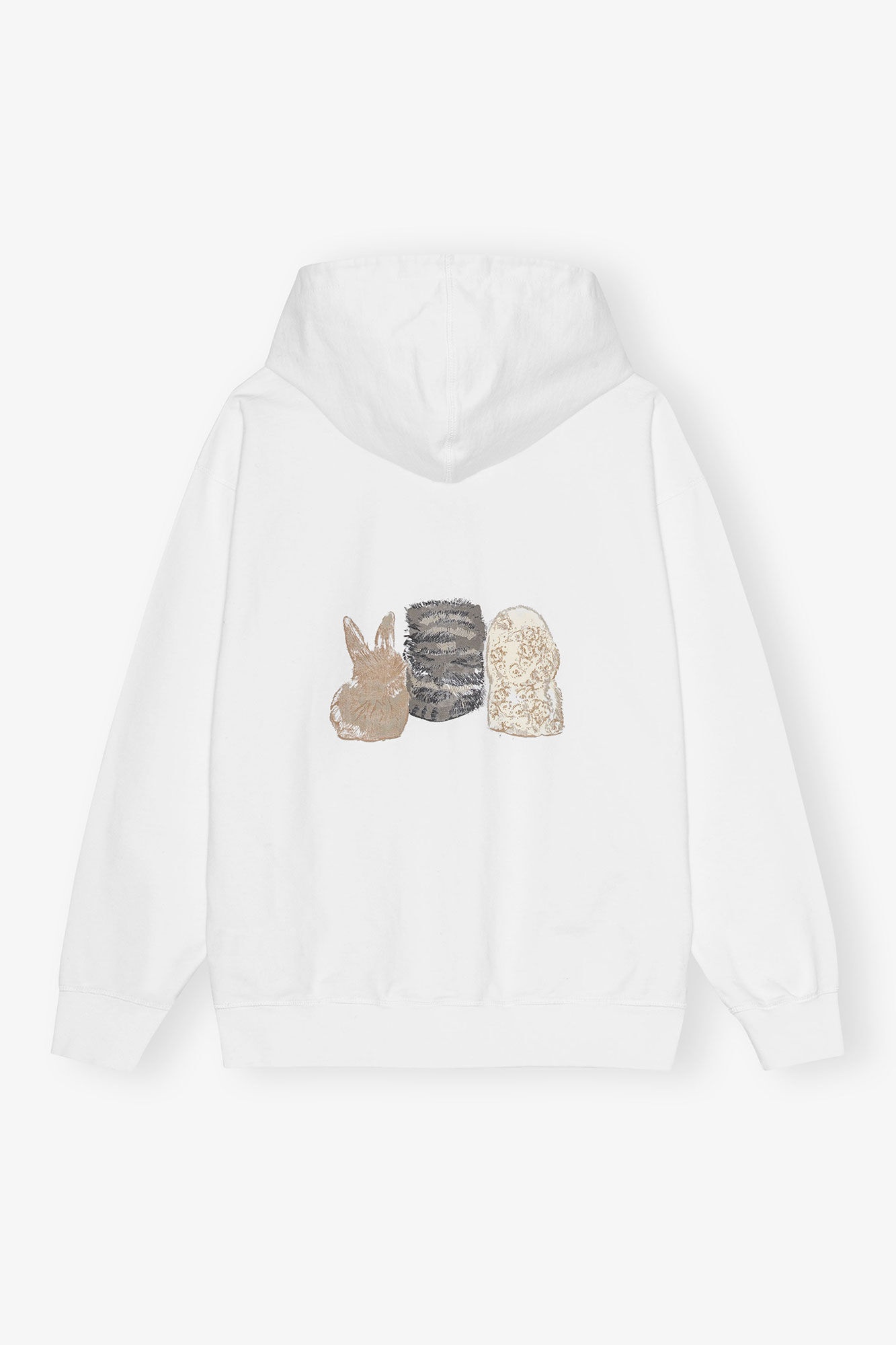 WHITE ANIMAL PRINT HOODIE - 2