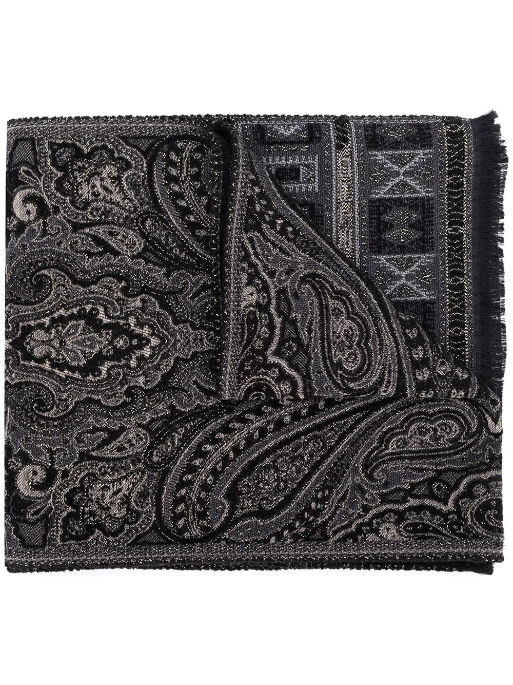 paisley-jacquard scarf - 1