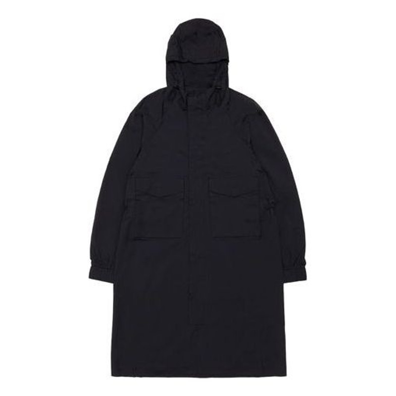 Men's Nike ESC Series Every Stitch Series Solid Color Long Sleeves Hooded Windbreaker Jacket Black D - 1