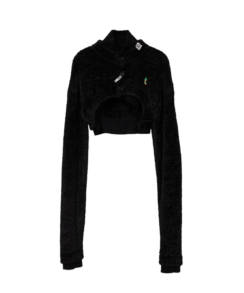 Layered Cropped Knit Cardigan 15