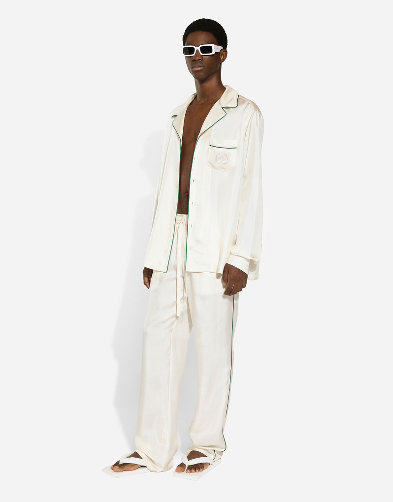 Dolce & Gabbana Silk jogging pants with DG embroidery outlook