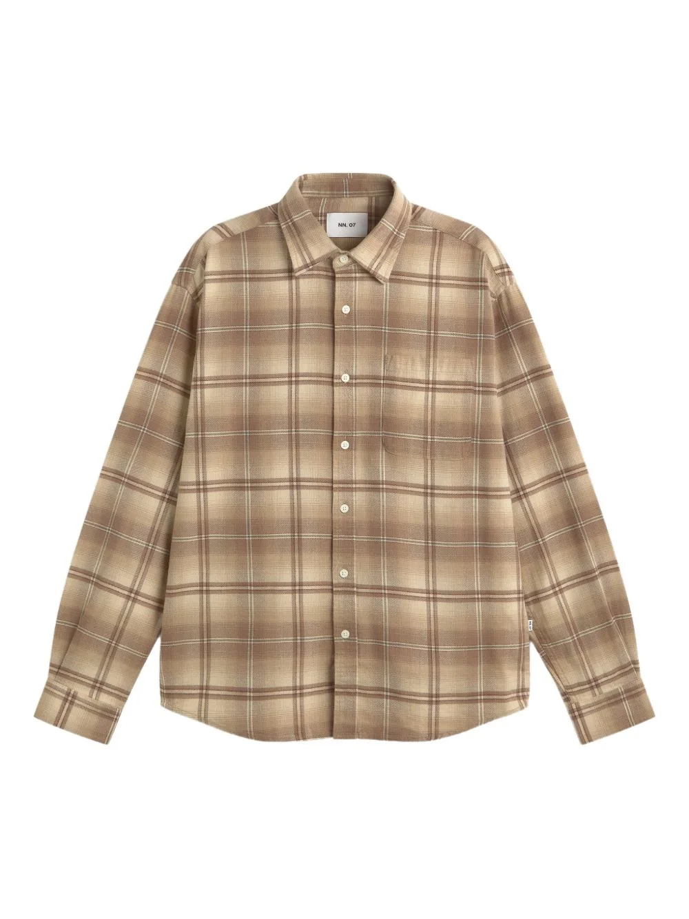 check-pattern long-sleeve shirt - 1