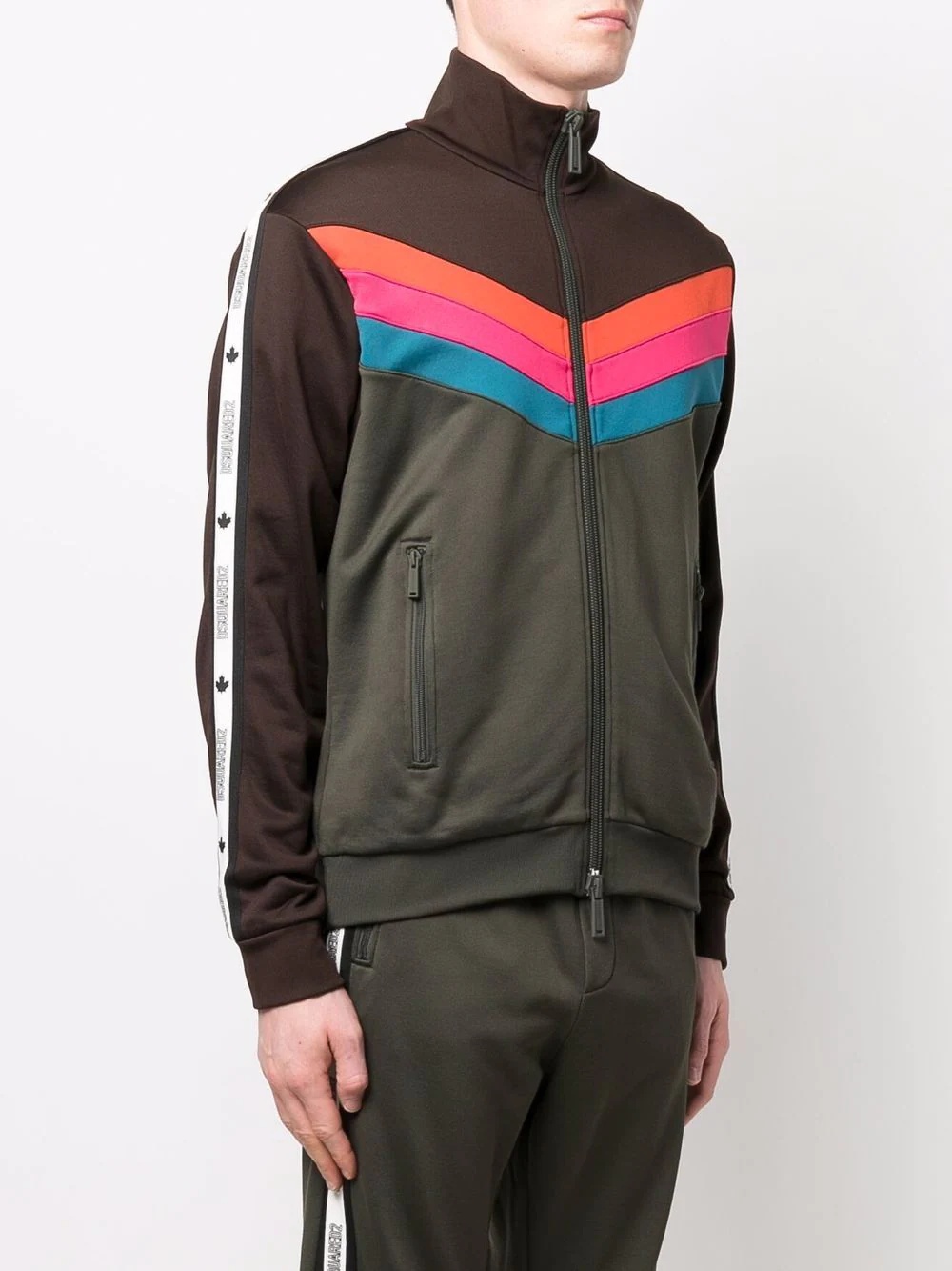 zip-up track jacket - 3