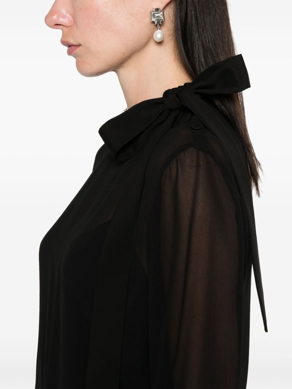 crystal-embellished blouse - 5