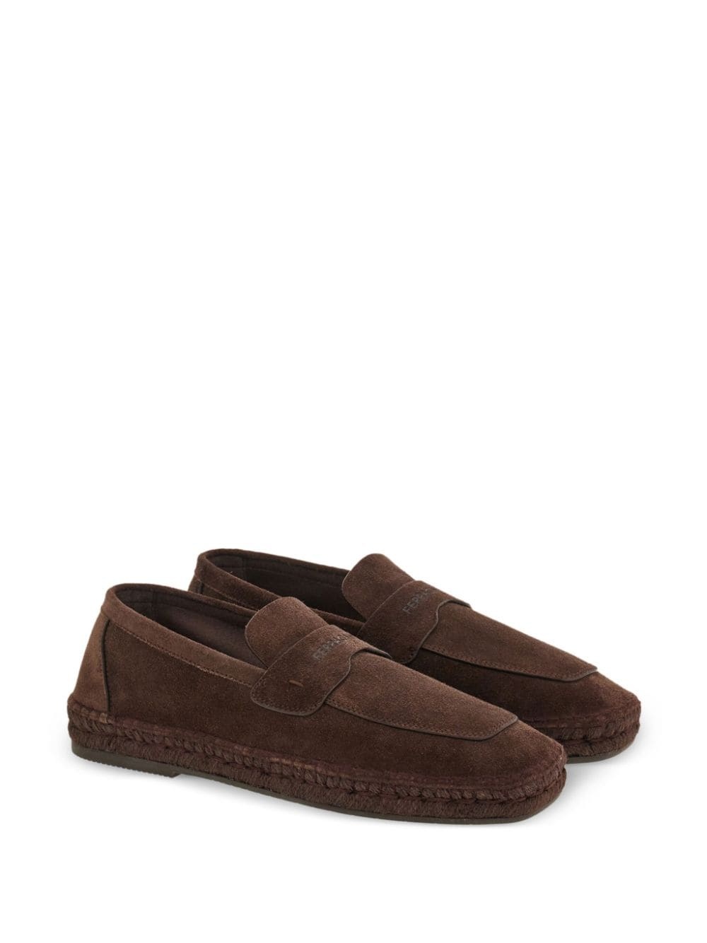 logo-embossed suede espadrilles - 2